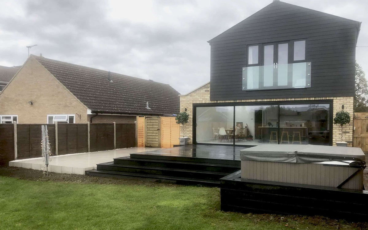 charcoal garden decking