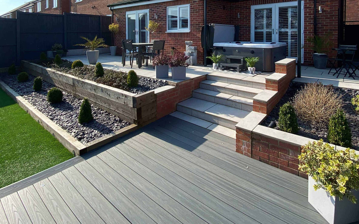grey garden decking
