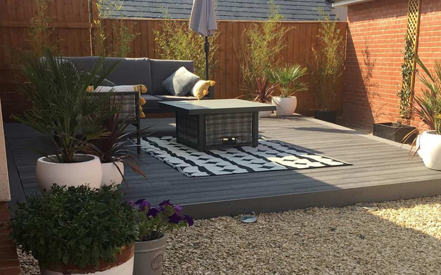 classic grey hollow decking