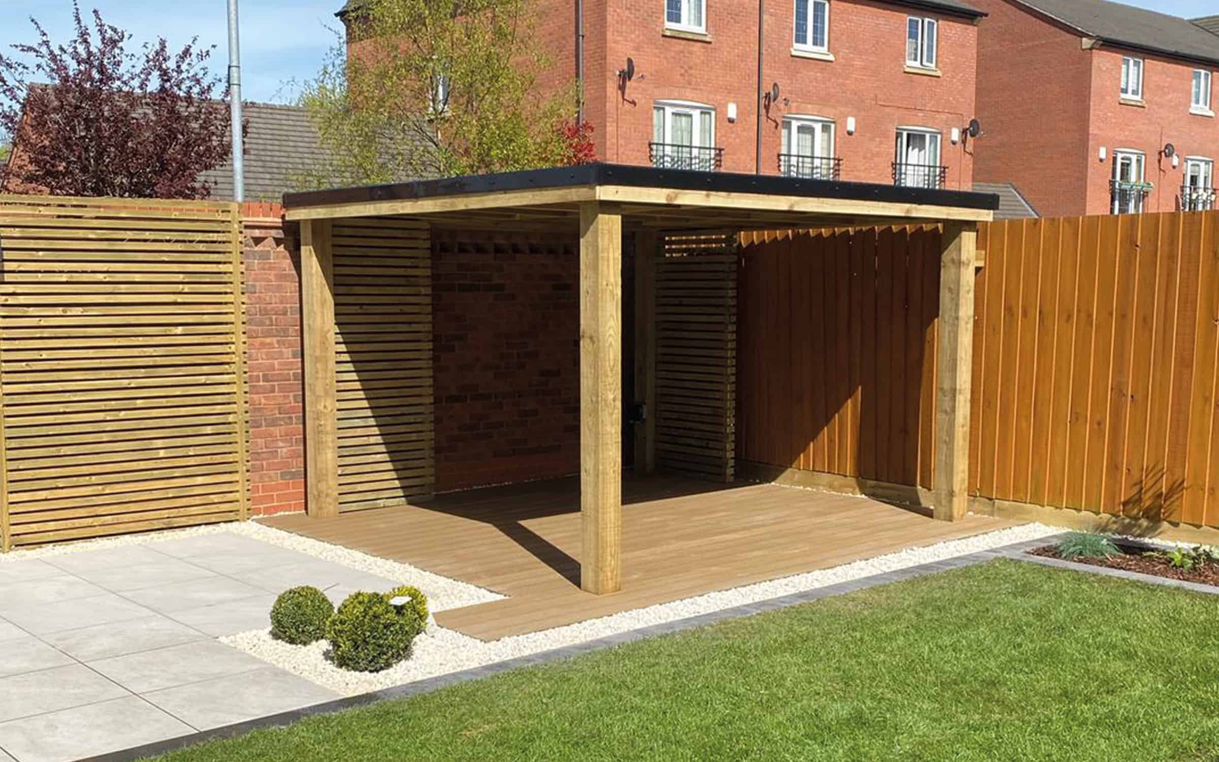 hollow teak composite garden decking
