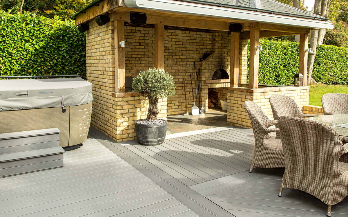 grey composite decking
