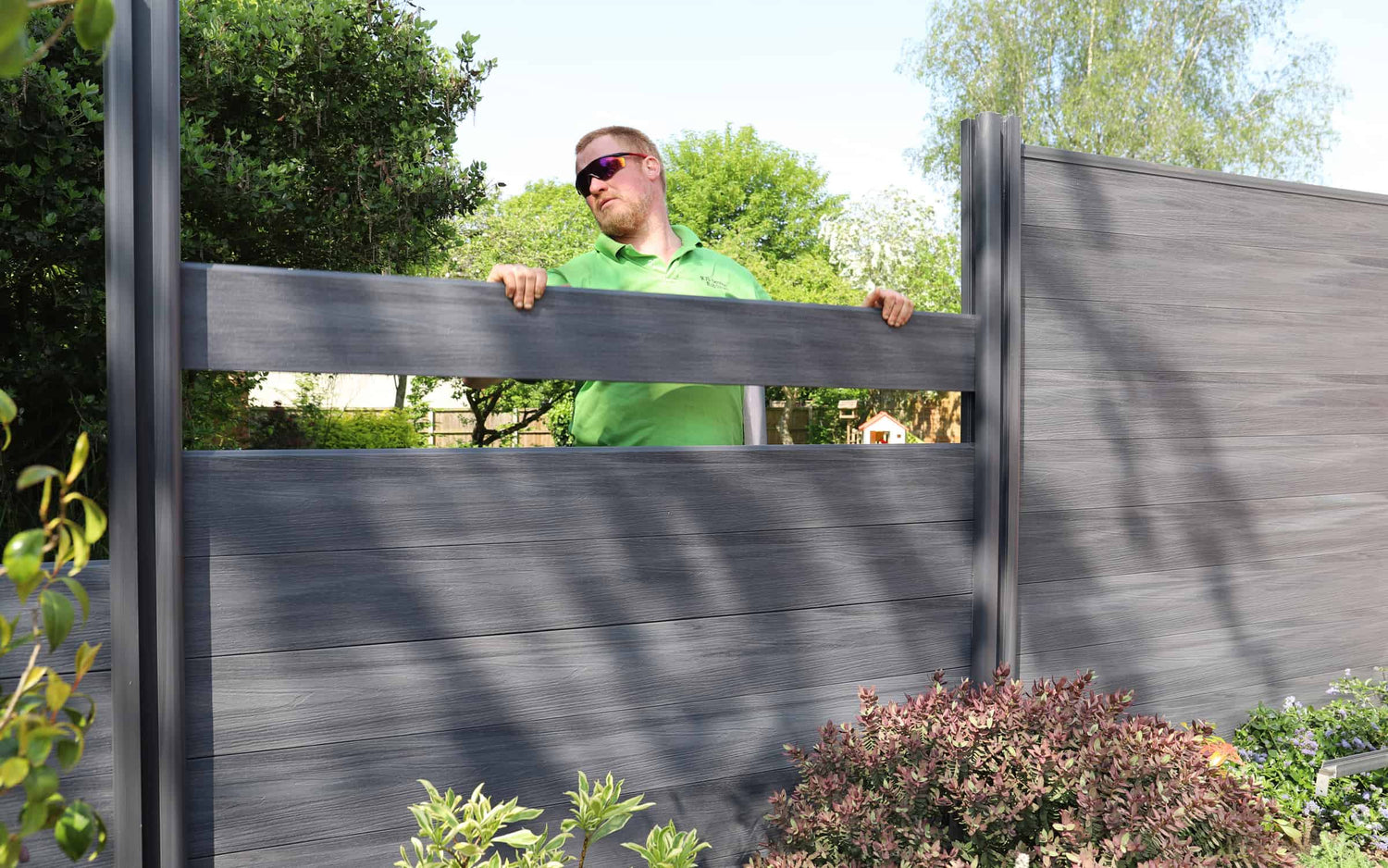 how to install composite fence panels