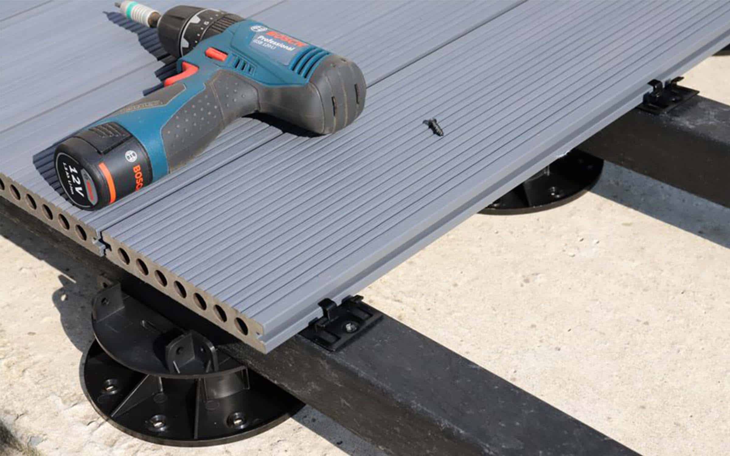 screwing composite decking
