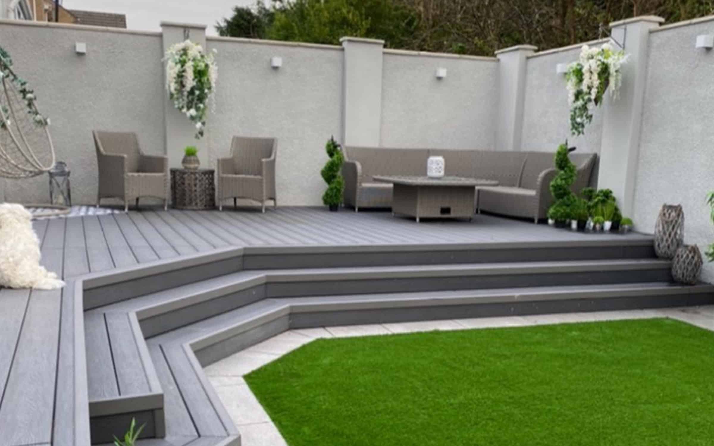 home garden grey decking