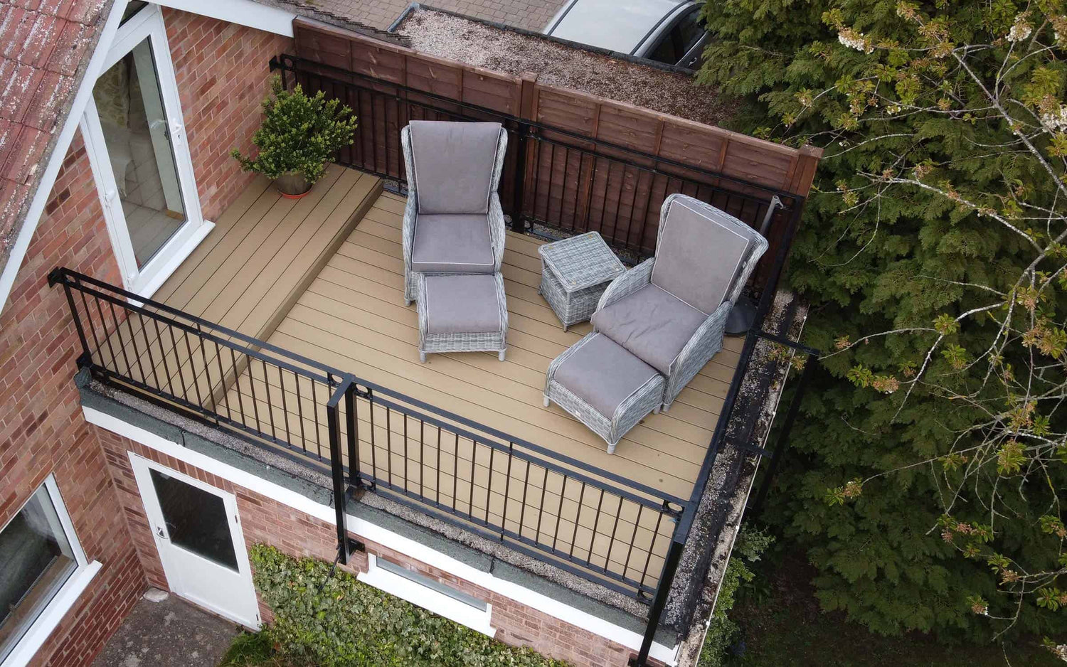classic hollow teak balcony decking