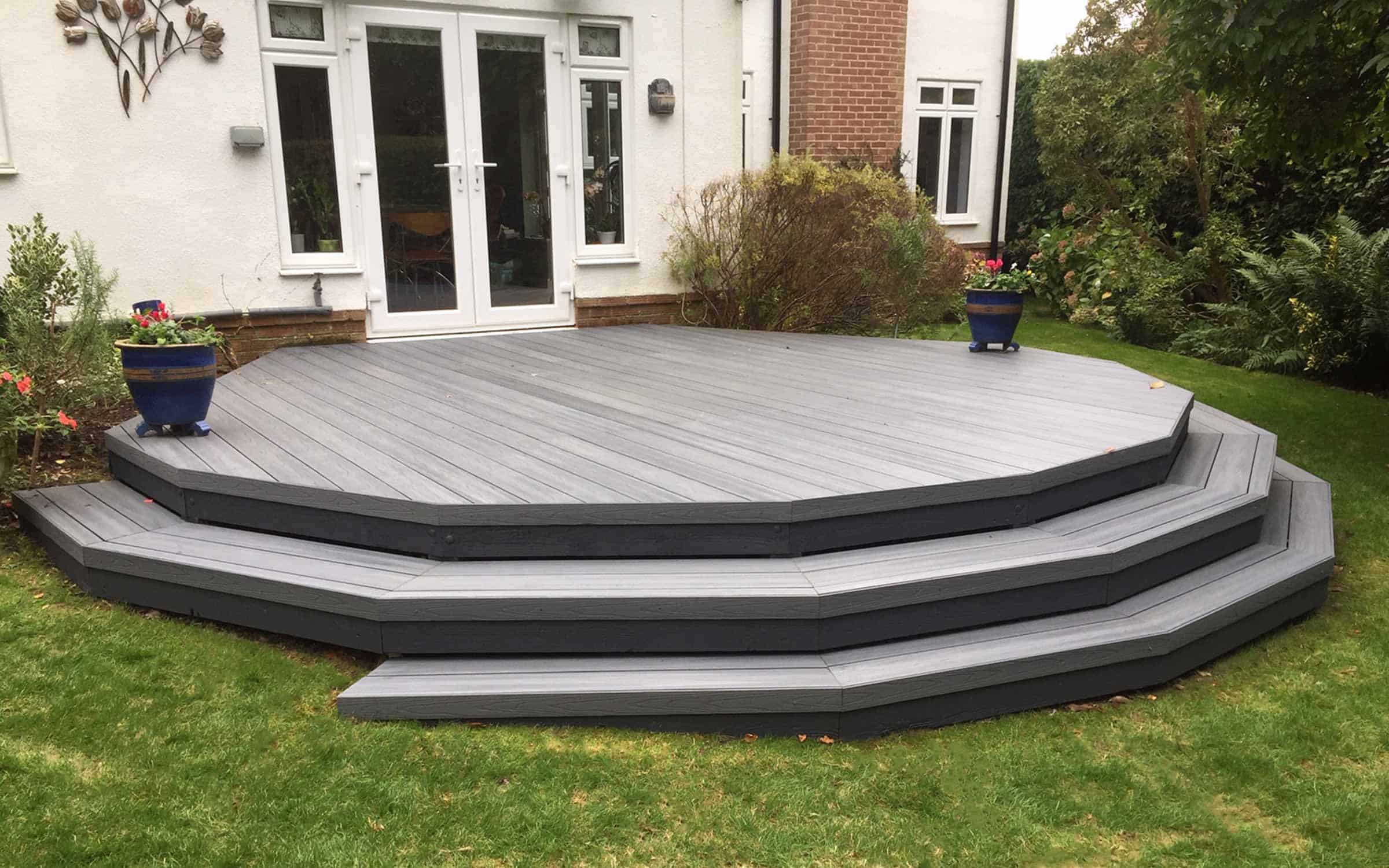 raised composite decking