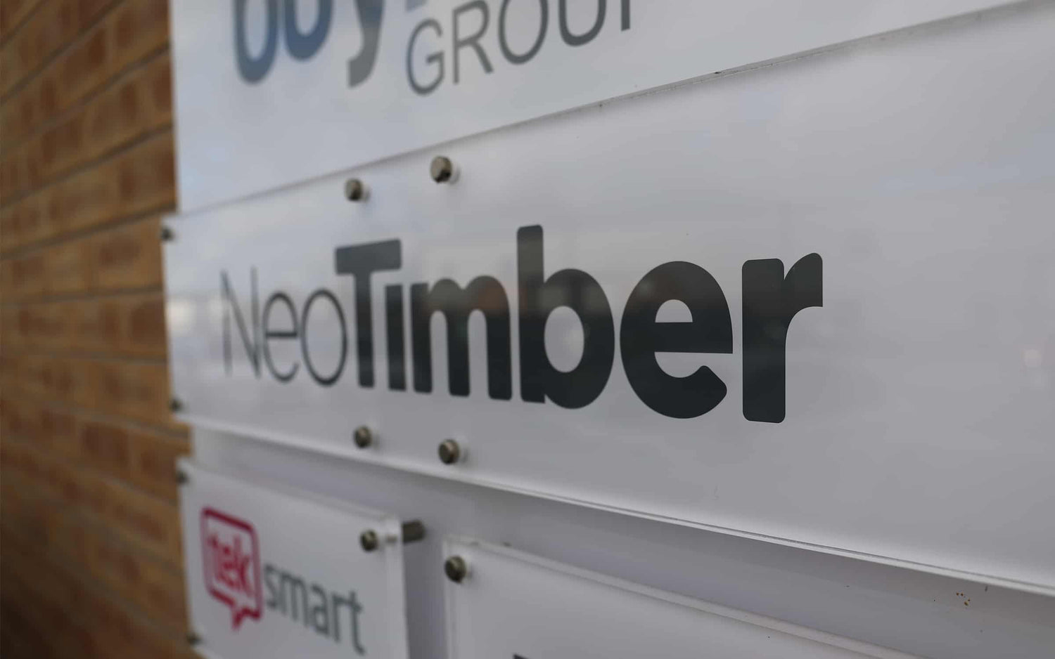 NeoTimber signage