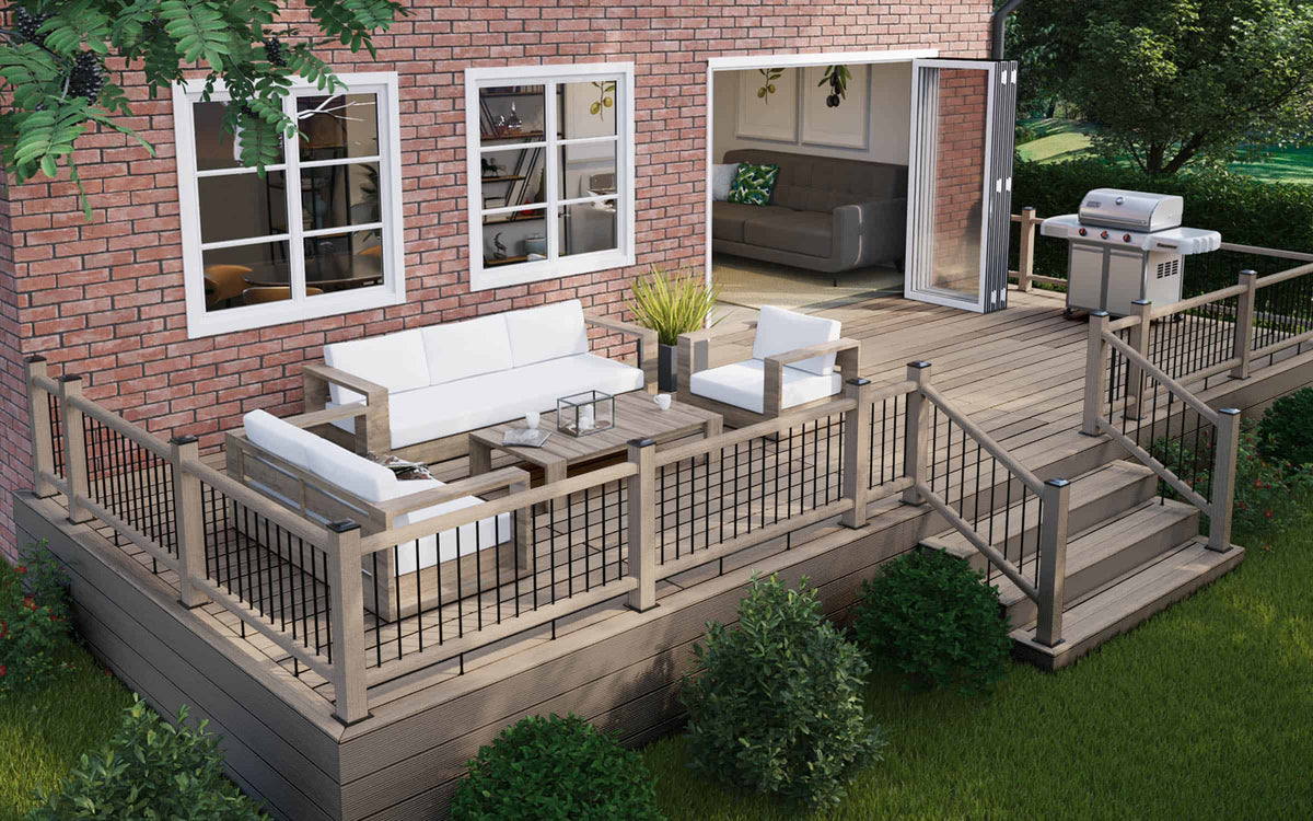 silver birch composite balustrades