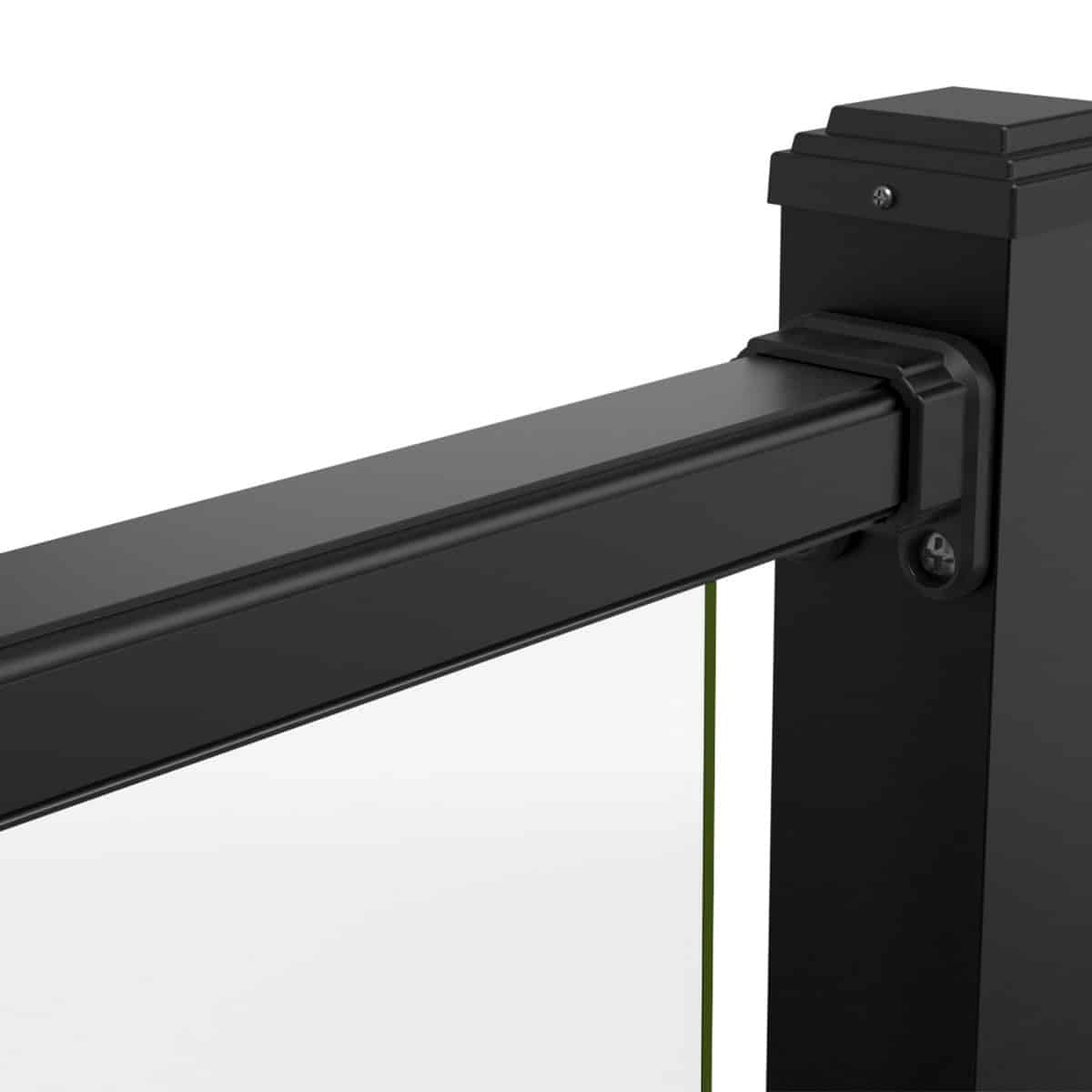 NeoTimber Aluminium Balustrade Glass Railing - Top Railing Detail