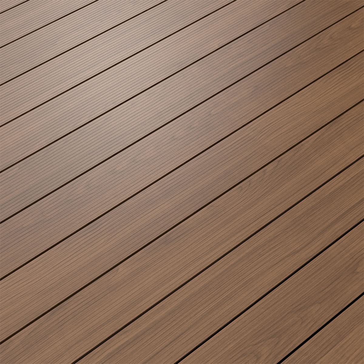 Woodgrain-Effect Aluminium Decking - Teak