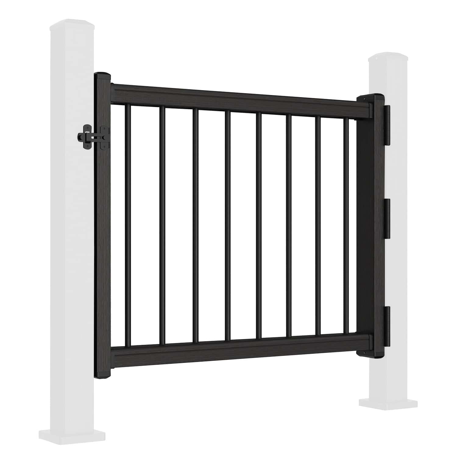 NeoTimber Composite Balustrade Gate - Angled - Charcoal Black