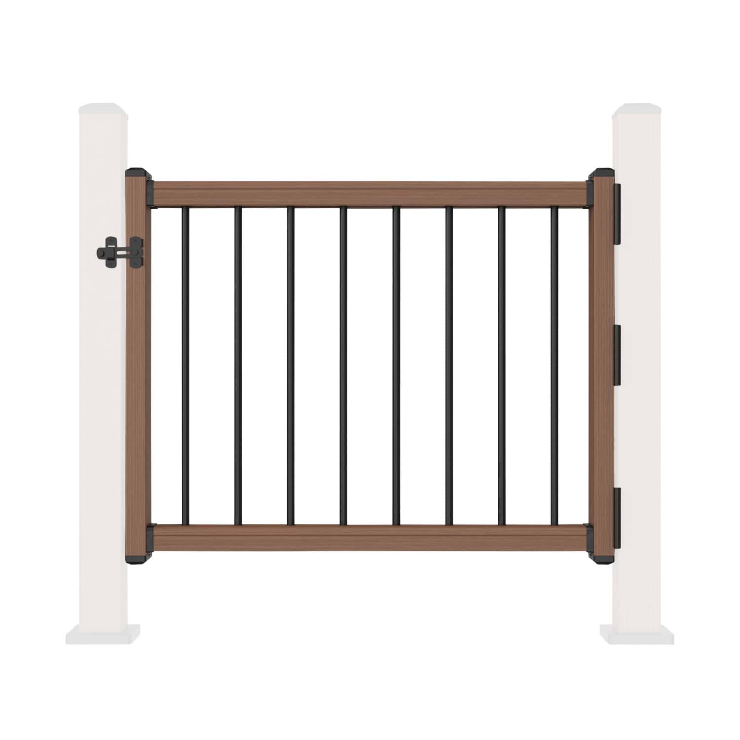 NeoTimber Composite Balustrade Gate - Front On - Teak