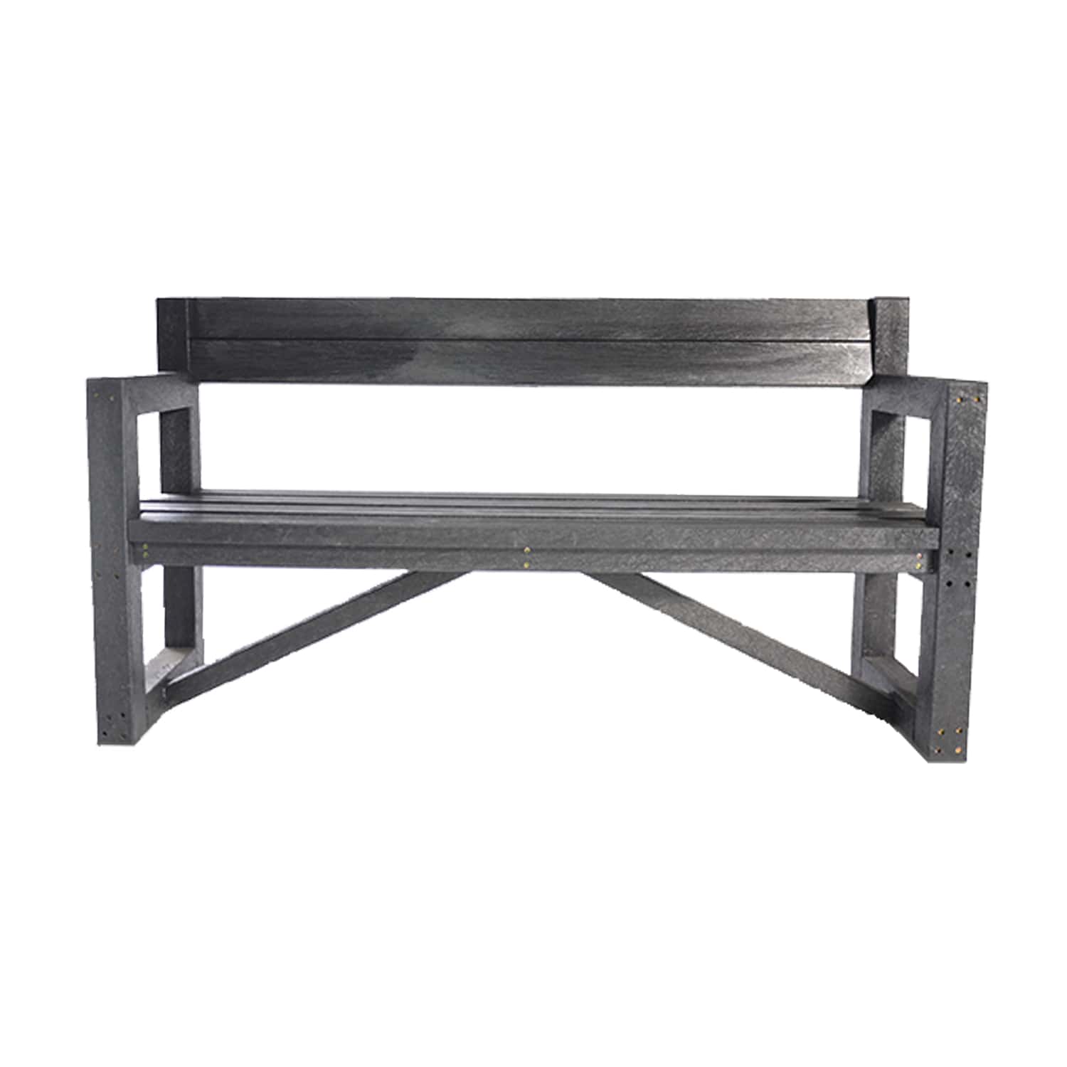 NeoTimber Recycled Plastic City Bench - Black