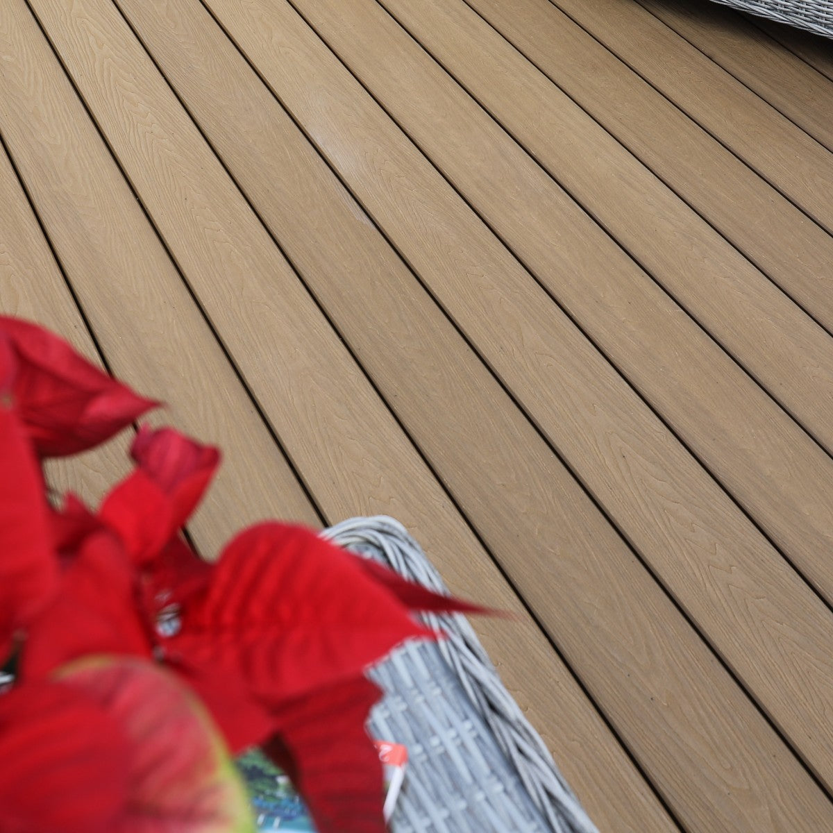NeoTimber Classic Solid Composite Deck Board - Teak & Woodgrain