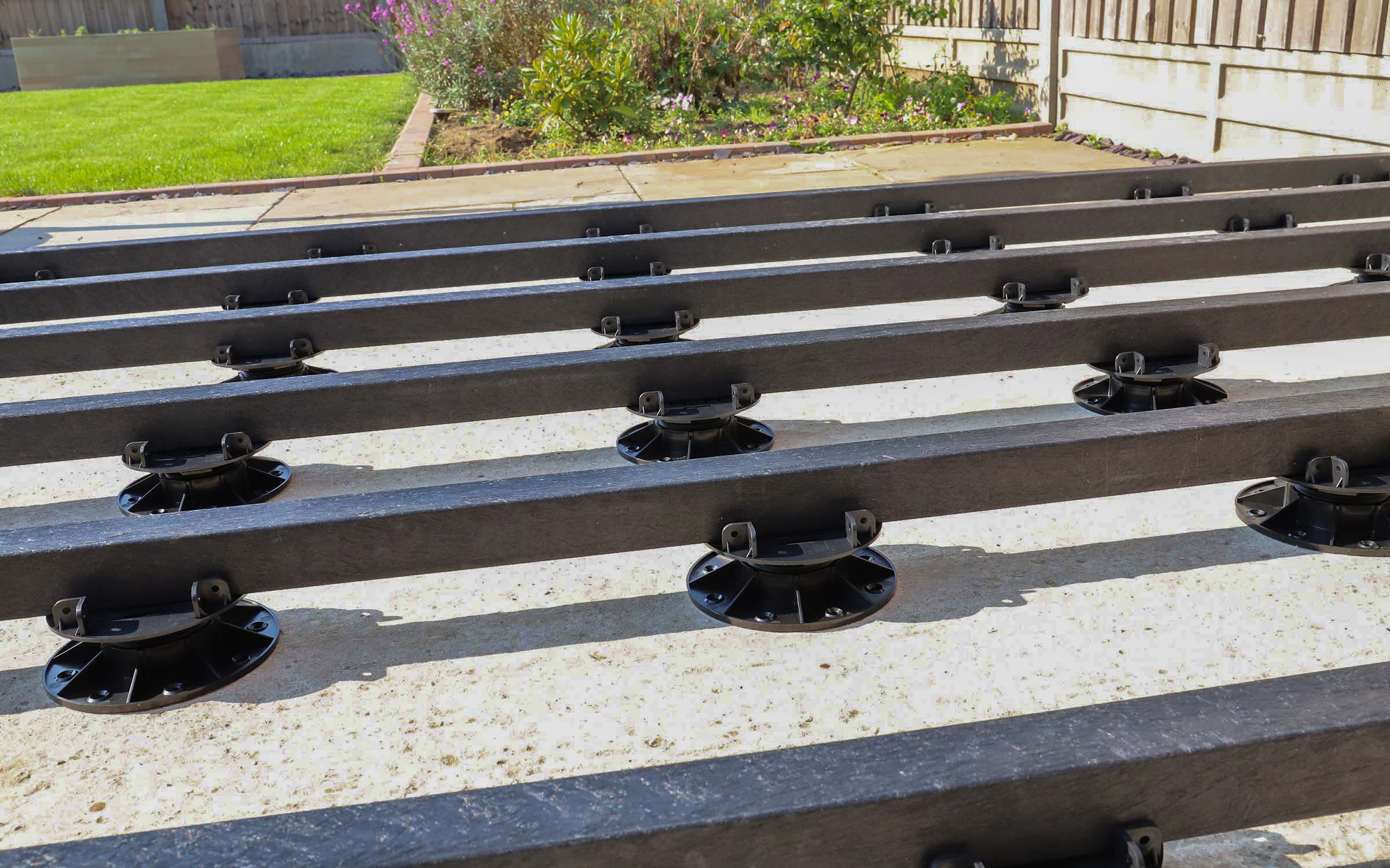 NeoTimber Decking Subframe - Pedestal Installation