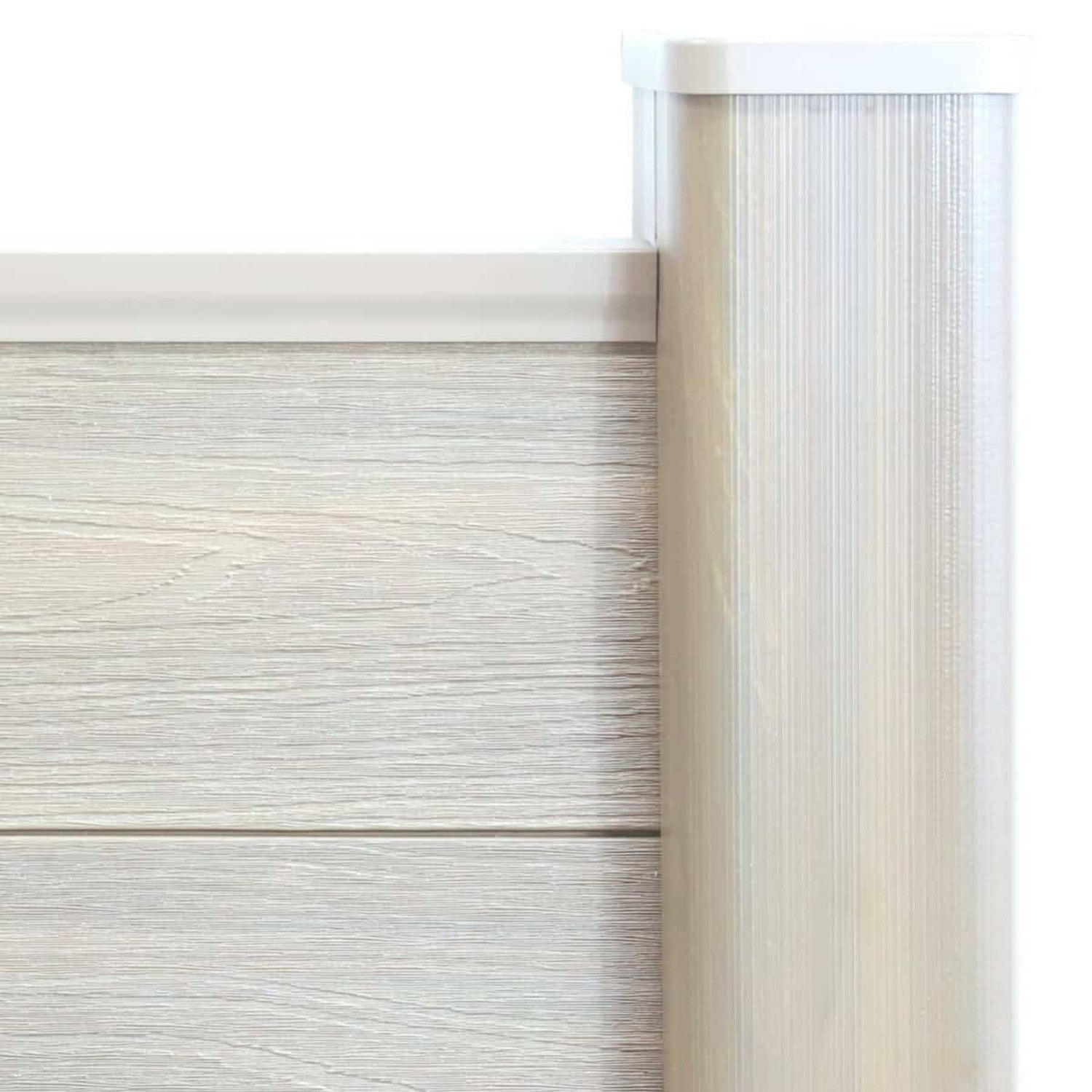 NeoTimber Deluxe Fence Panel Set - Ash White