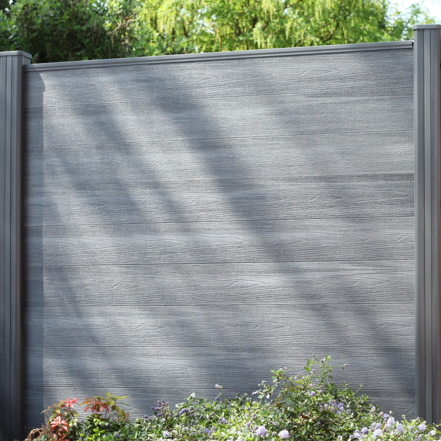 NeoTimber Deluxe Composite Fence Panel Set – Natural Two-Tone Colour Shading