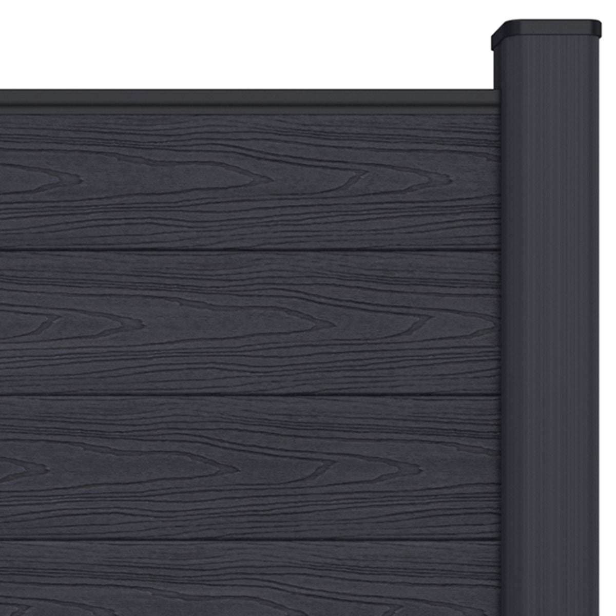 NeoTimber Deluxe Composite Fence Panel Set - Charcoal