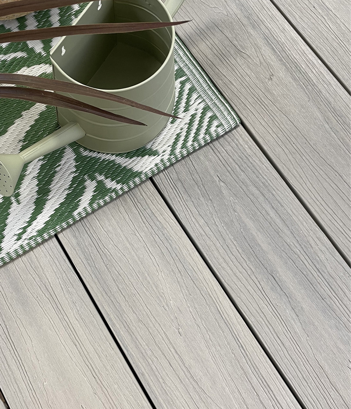 deluxe wide silver birch composite deck