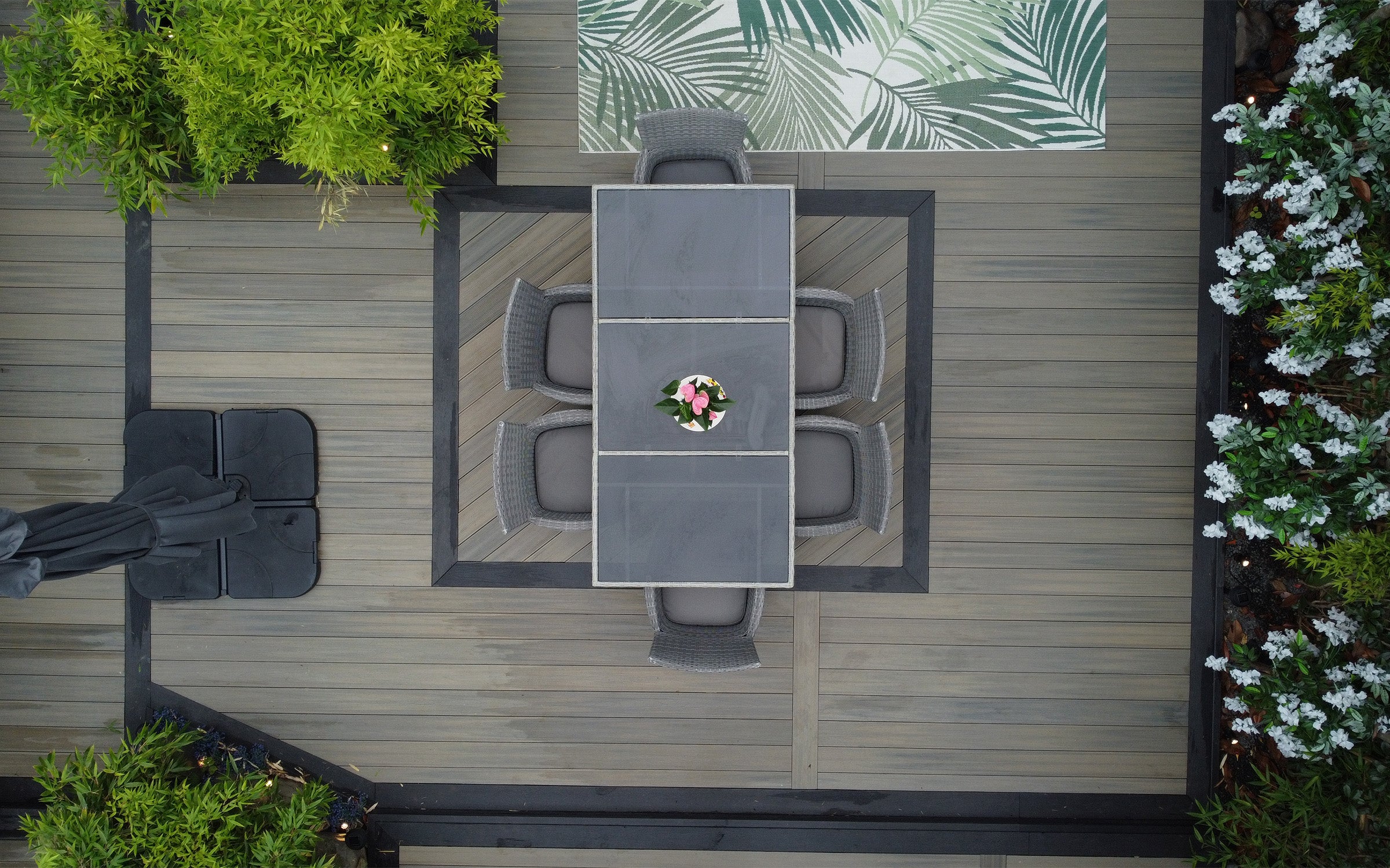 NeoTimber Deluxe Solid Antique Composite Decking – Residential Garden Installation