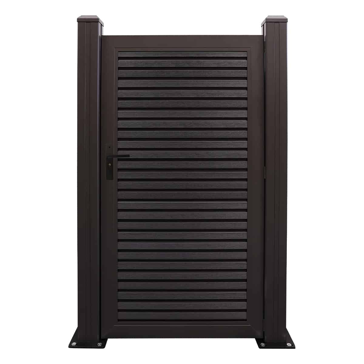 NeoTimber Slatted Composite Gate - Charcoal Black