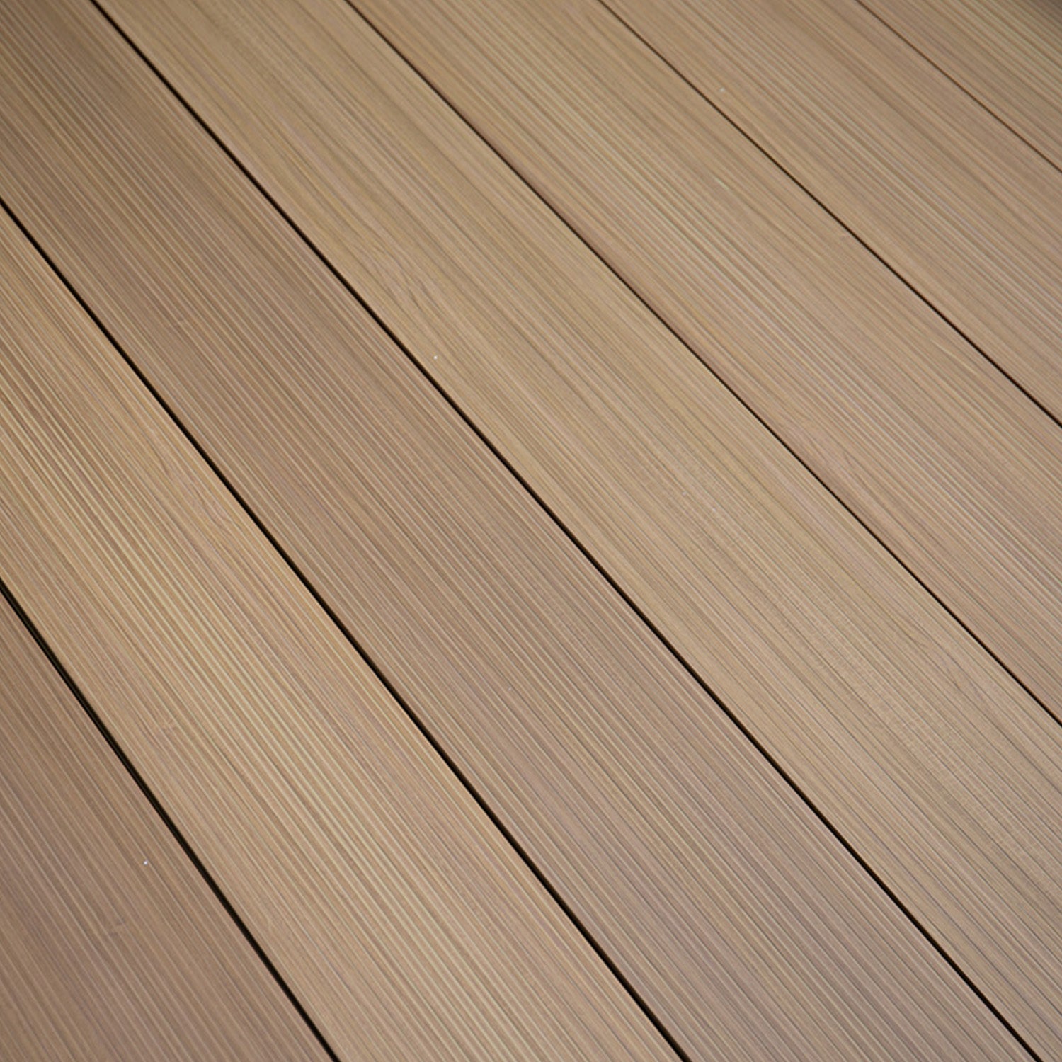close-up of an aluminium deck with horizontal planks