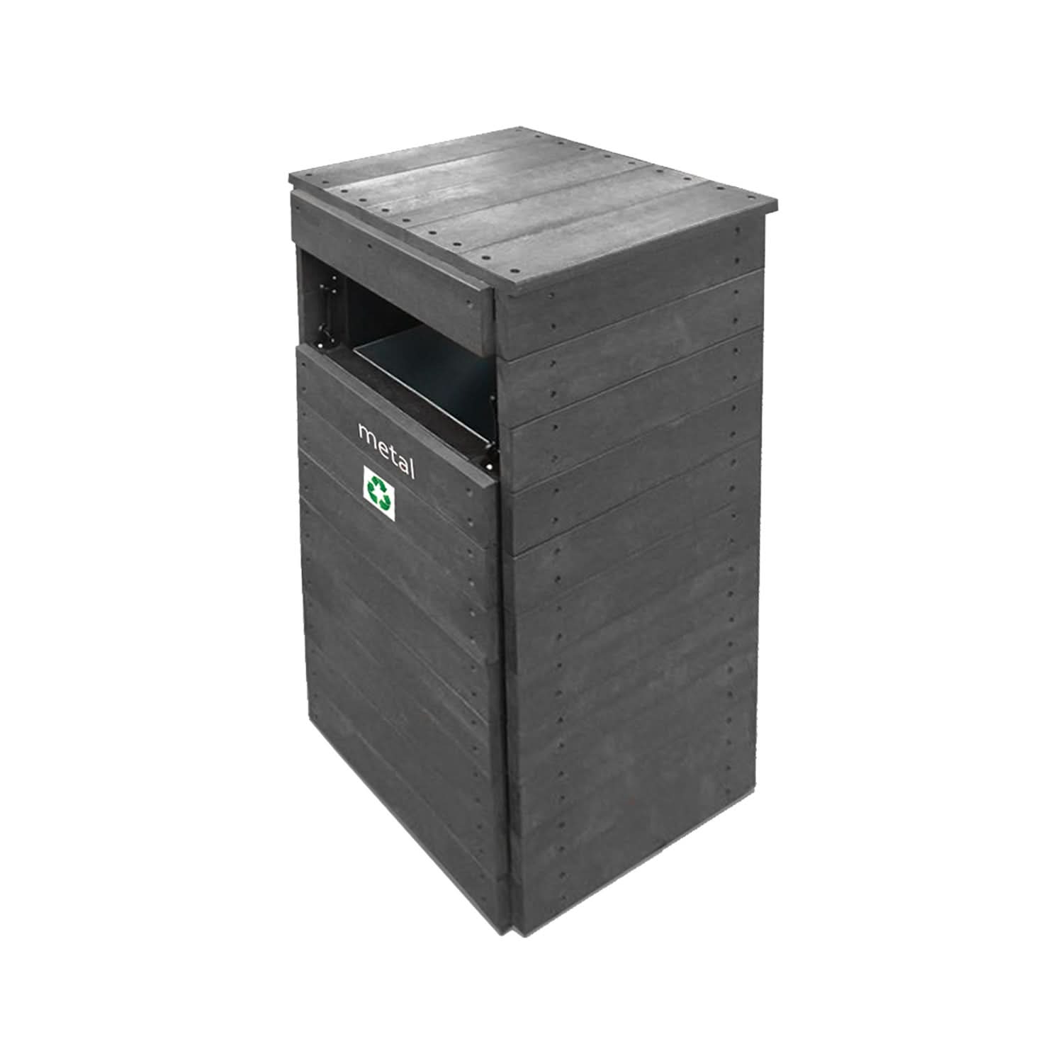 NeoTimber Recycled Plastic Litter Bin - Black