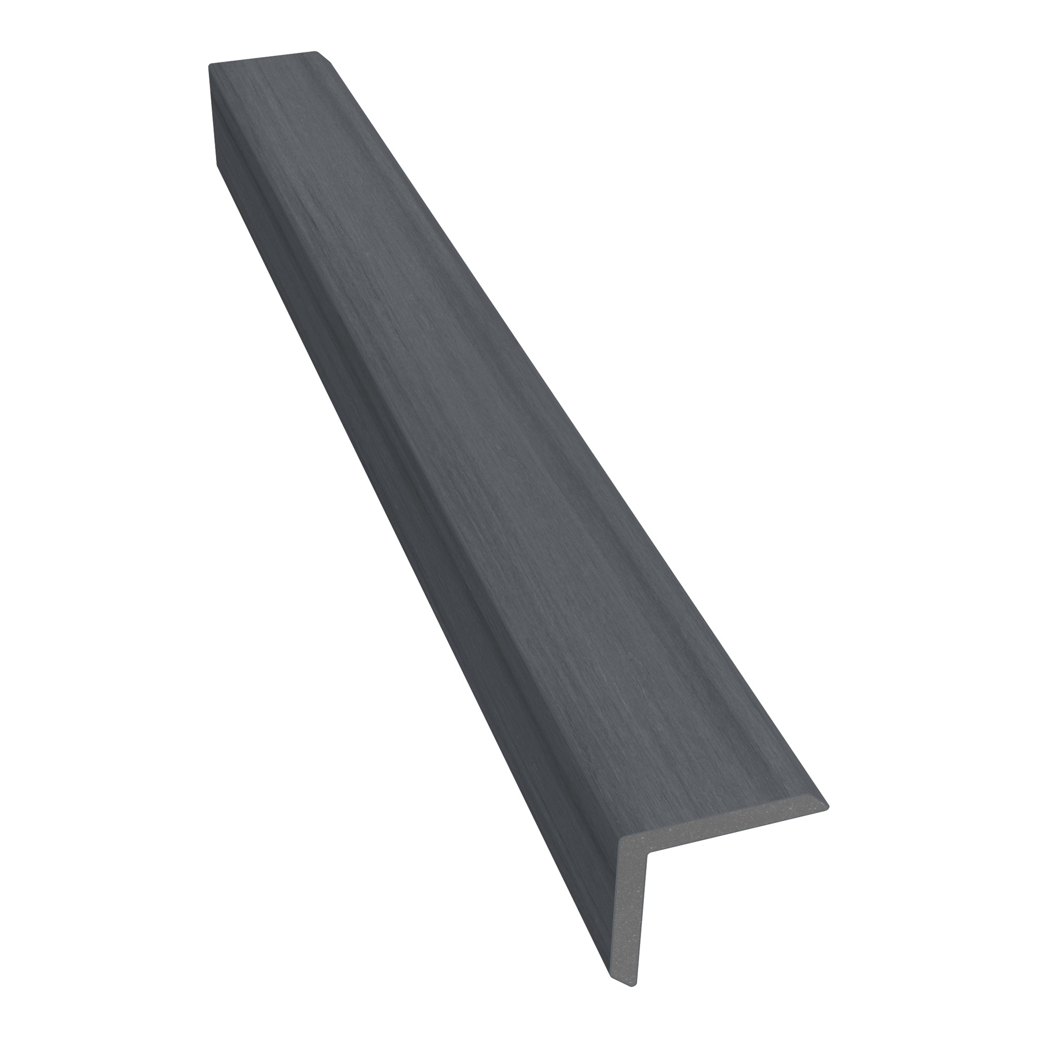 NeoTimber Deluxe & Slatted Composite Cladding Corner Trim – Grey – Angled Close Up