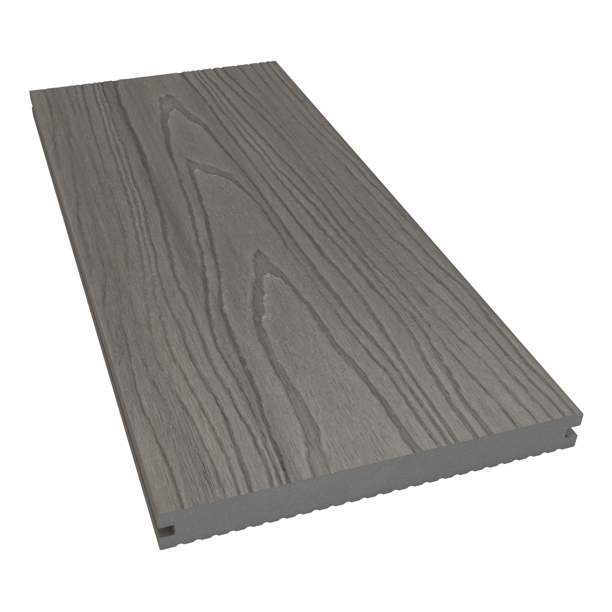 NeoTimber Deluxe Wide Composite Deck Board – Antique – Angled Close Up