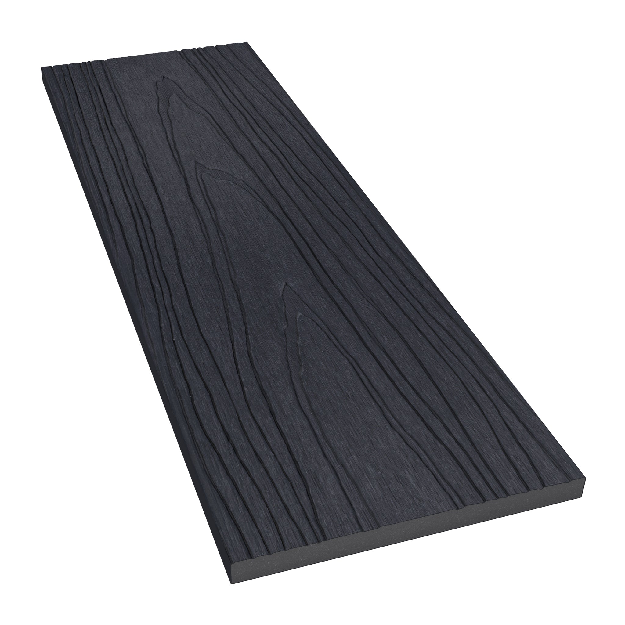 NeoTimber Deluxe Composite Decking Fascia Board – Charcoal – Angled Close Up