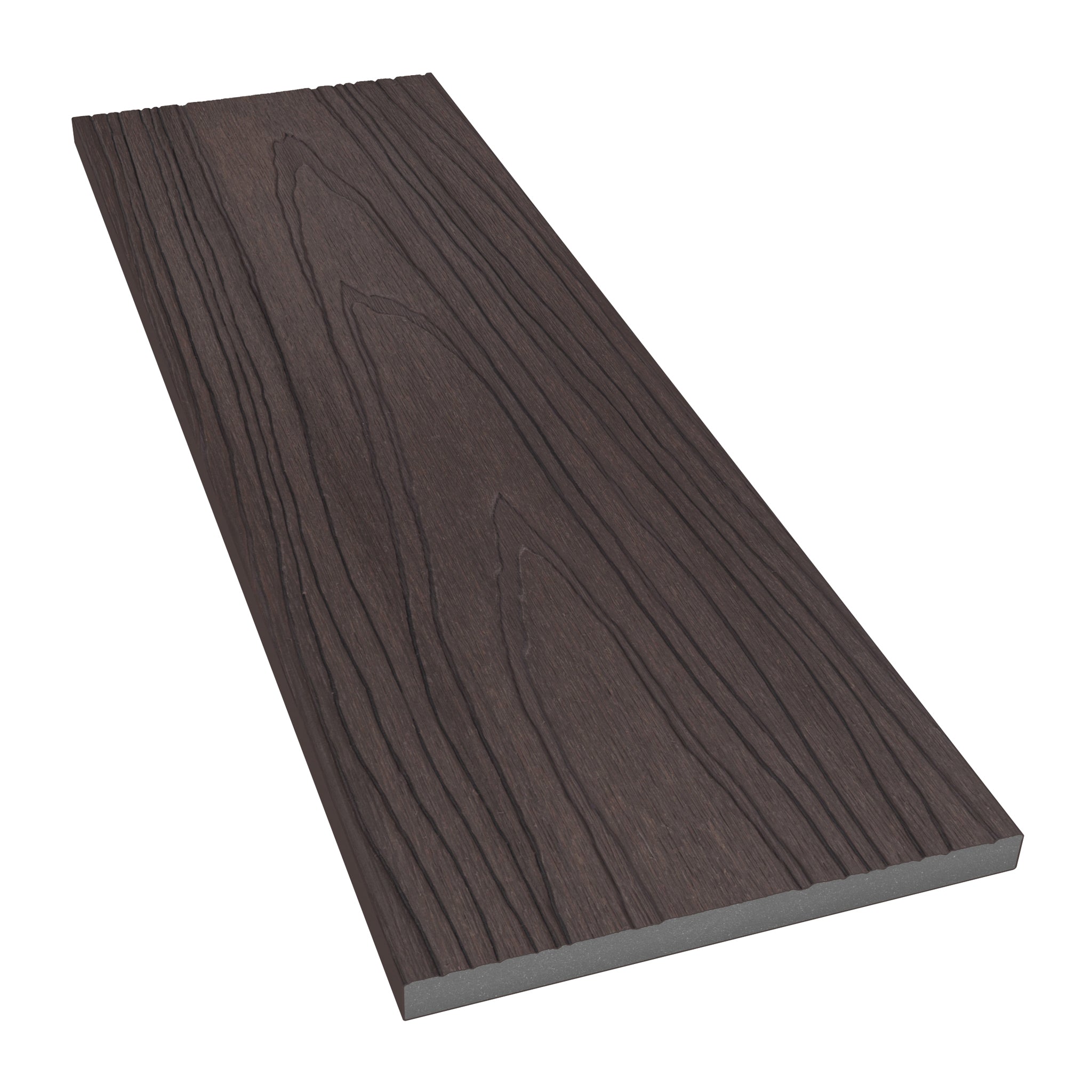 NeoTimber Deluxe Composite Decking Fascia Board – Chocolate – Angled Close Up