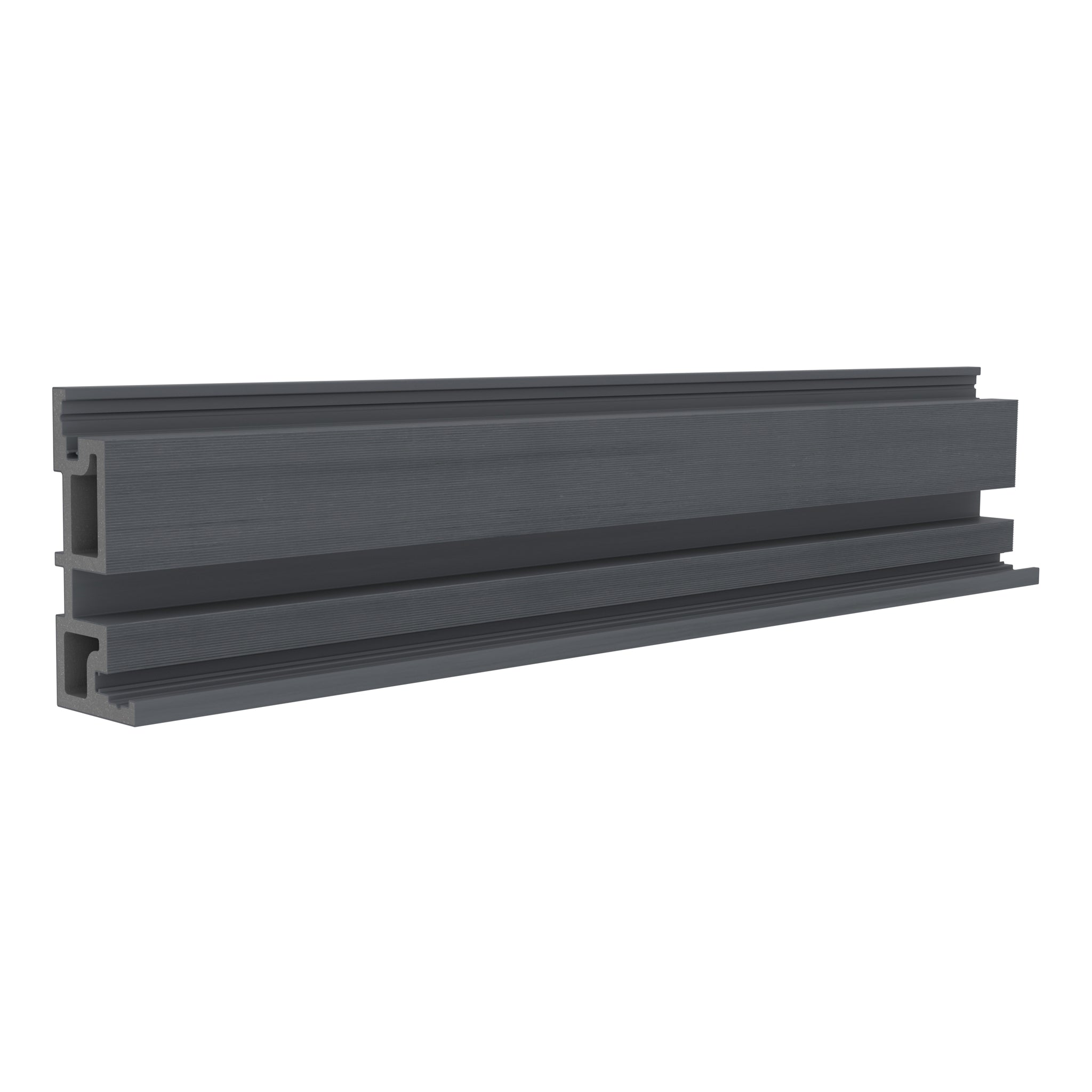 NeoTimber Slatted Composite Cladding Internal Corner Trim – Grey – Angled Close Up