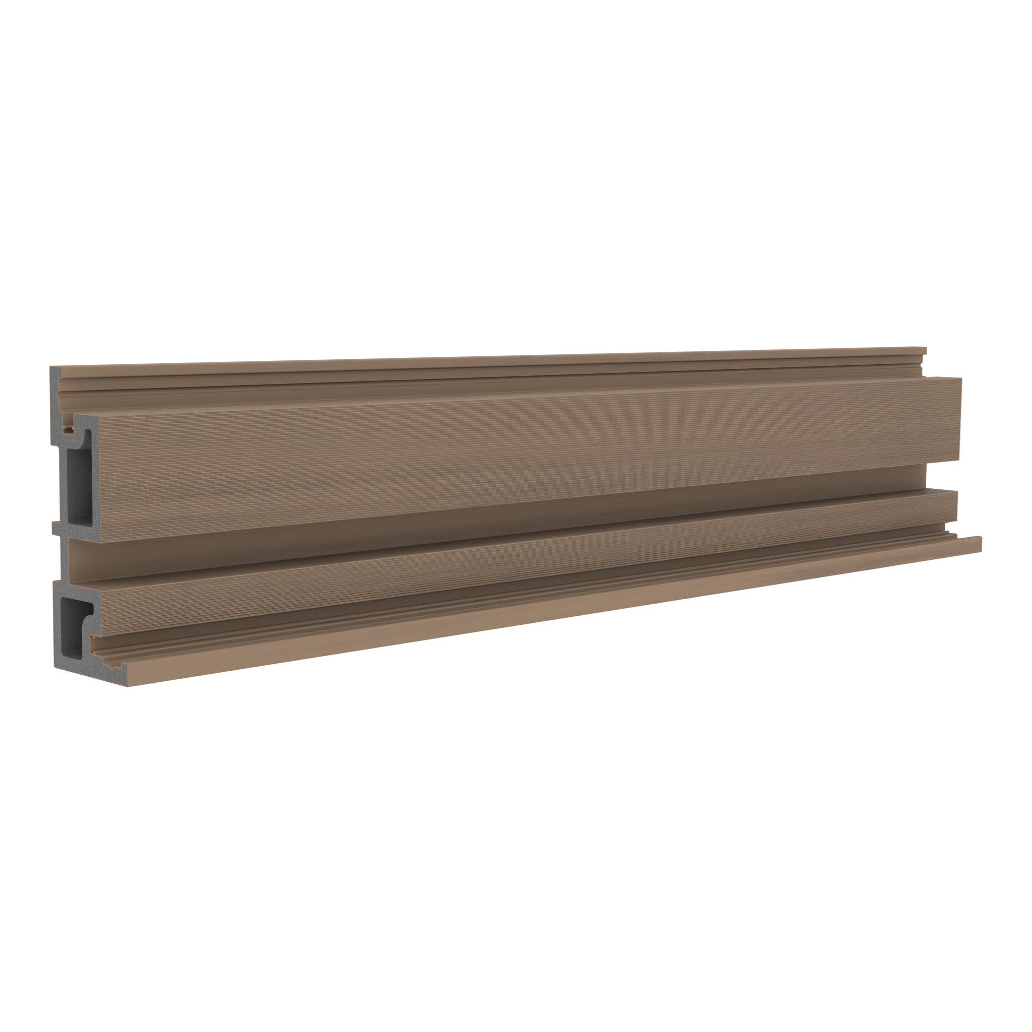 NeoTimber Slatted Composite Cladding Internal Corner Trim – Oak – Angled Close Up