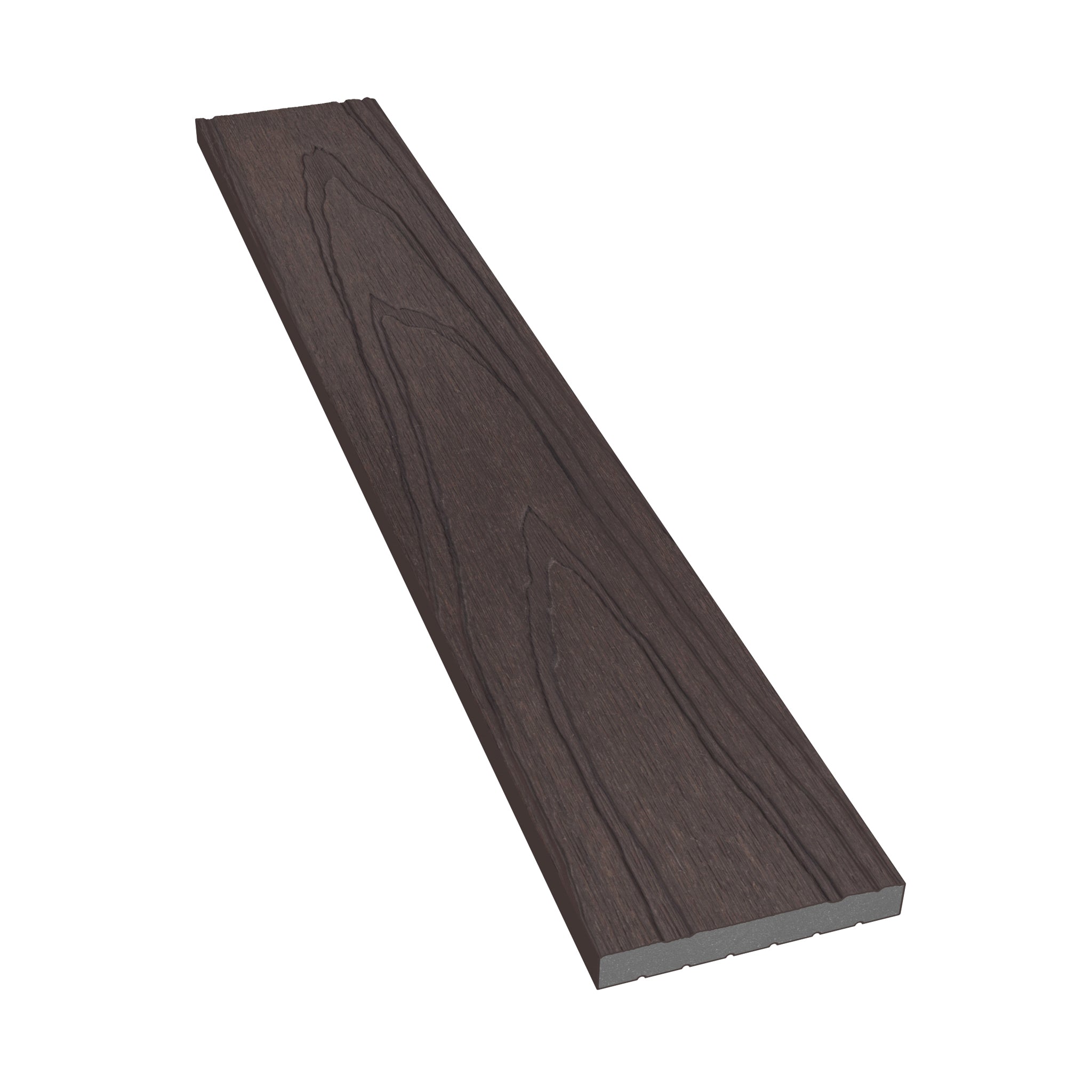 NeoTimber Deluxe Composite Cladding Skirting Trim – Chocolate – Non-FSC Clearance – Angled Close Up