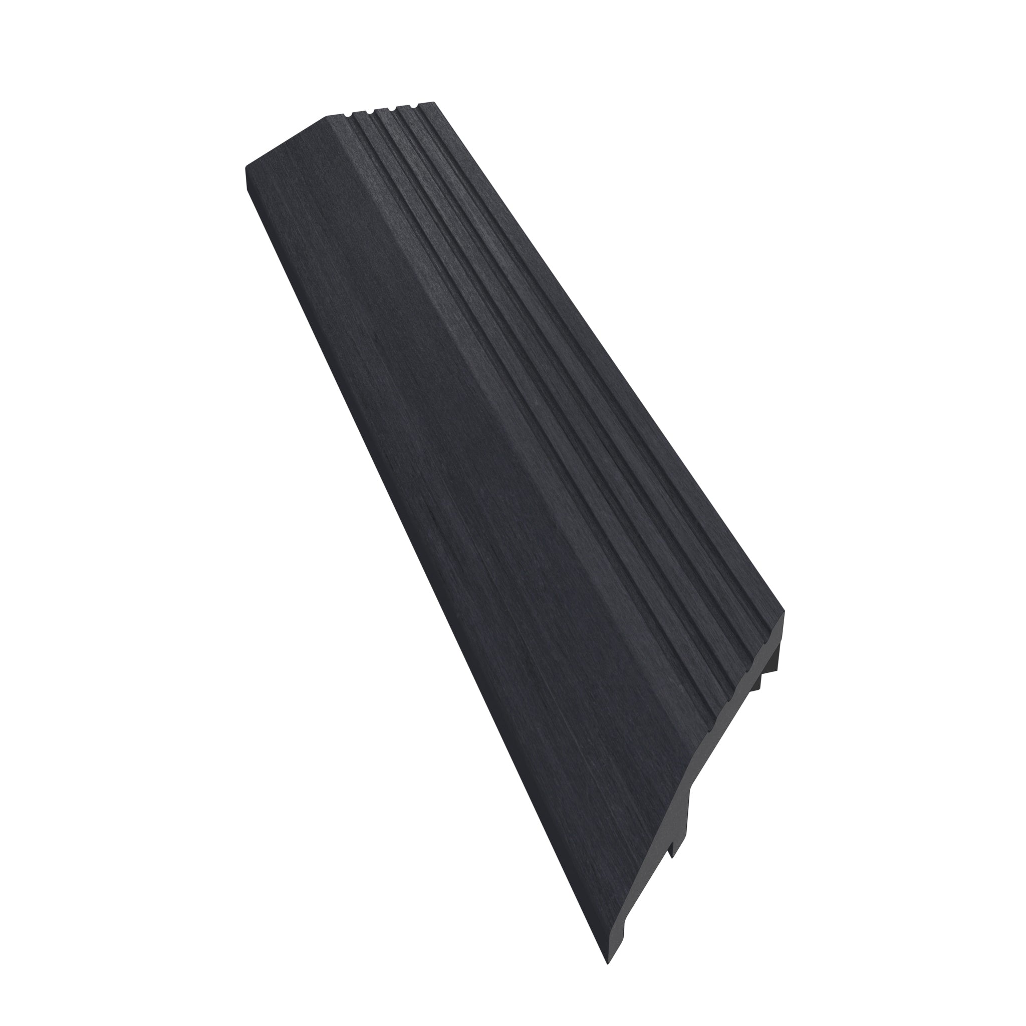 NeoTimber Deluxe Deck Tile Corner Edge Ramps – Charcoal – Angled Close Up