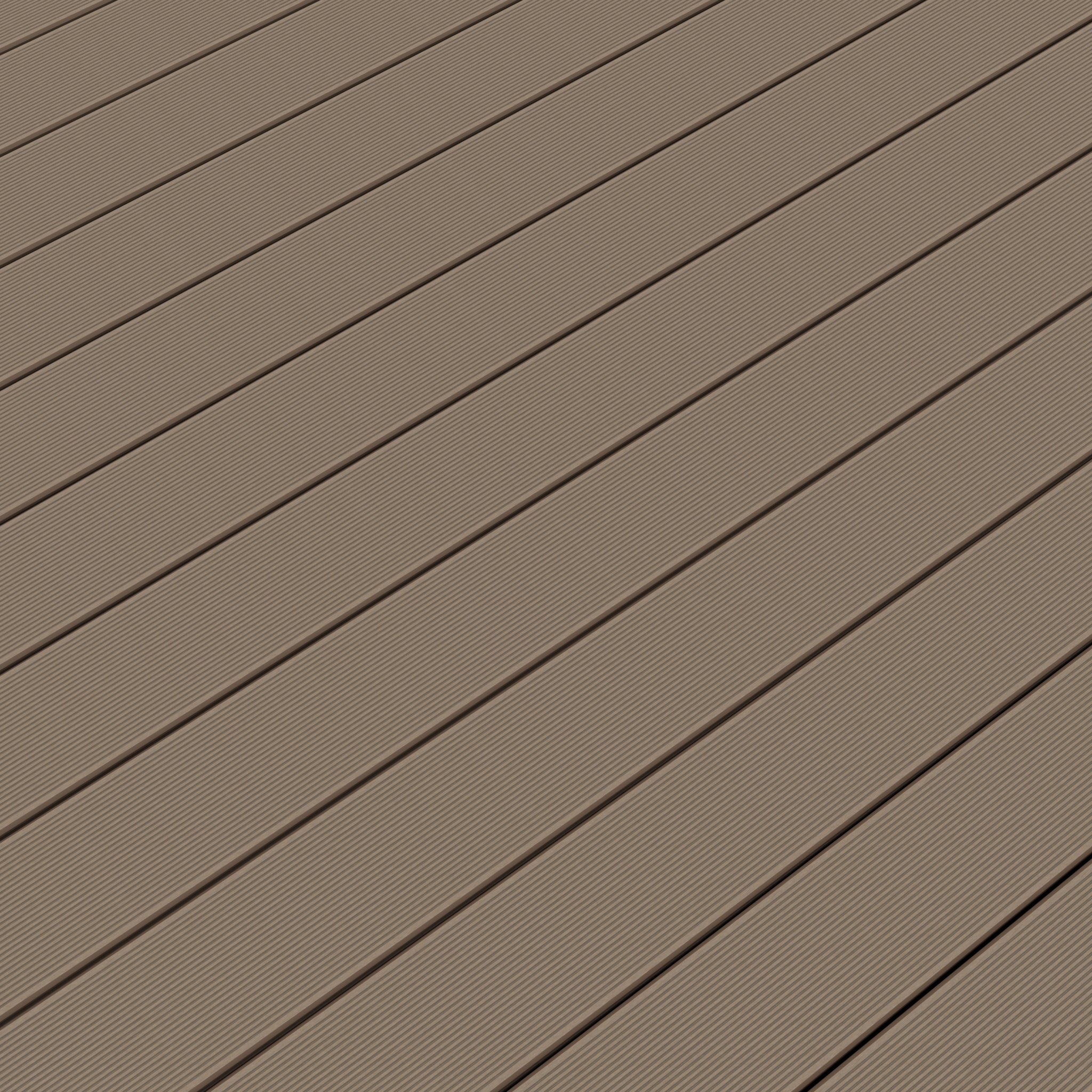 NeoTimber Classic Hollow Composite Decking – Teak – Surface Texture Detail - Grooved