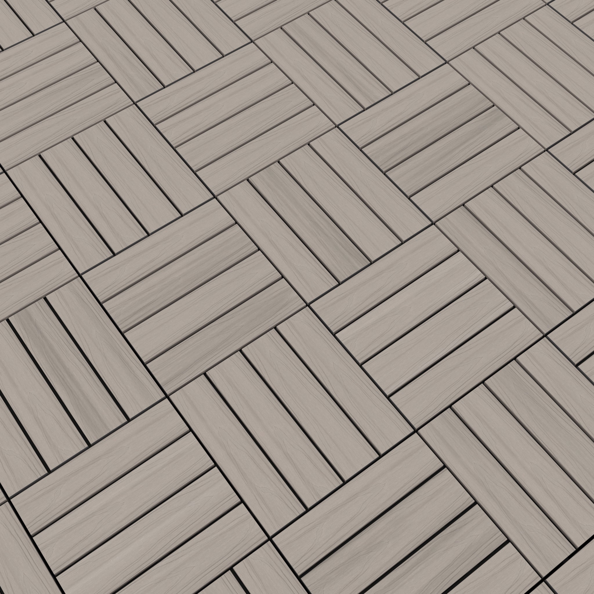 NeoTimber Deluxe Composite Deck Tiles – Ash White – In Situ