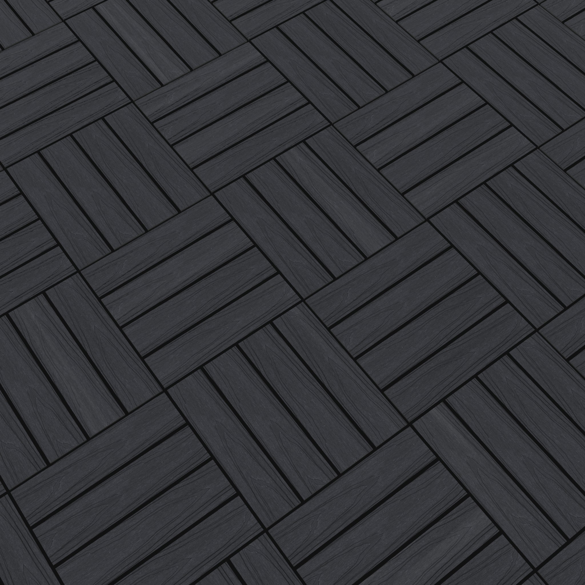 NeoTimber Deluxe Composite Deck Tiles – Charcoal – In Situ