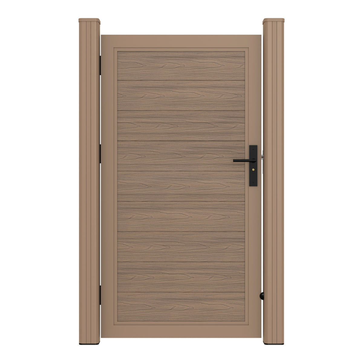 NeoTimber Deluxe Composite Gate - Oak - Full Gate Front
