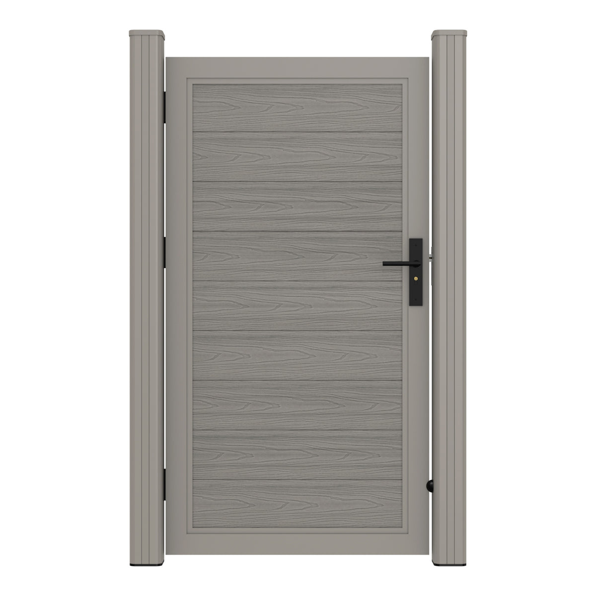 NeoTimber Deluxe Composite Gate - Silver Birch - Full Gate Front