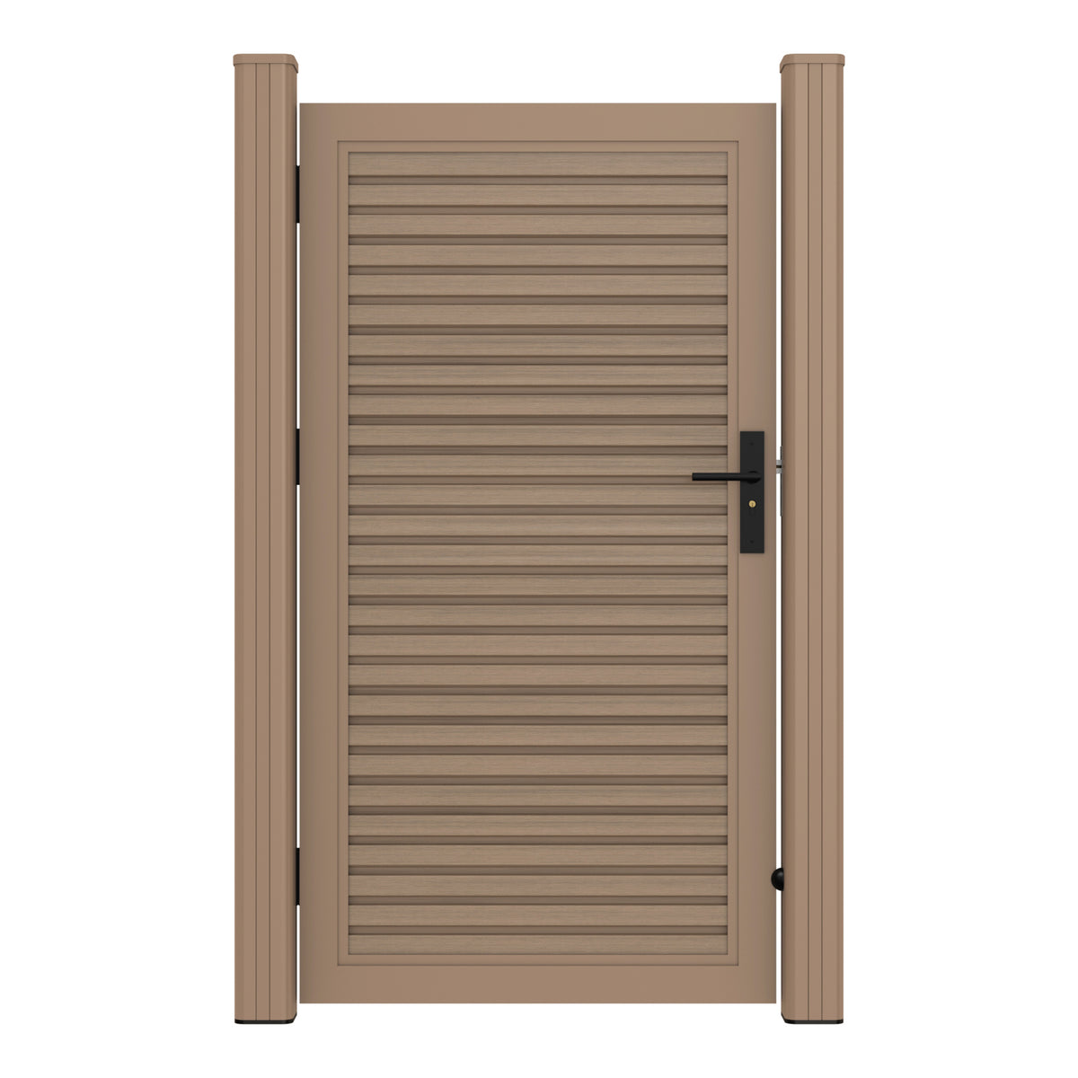NeoTimber Slatted Composite Gate - Oak - Full Gate Front