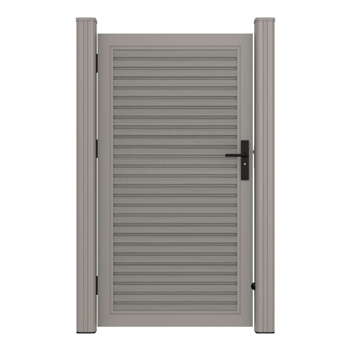 NeoTimber Slatted Composite Gate - Silver Birch - Full Gate Front