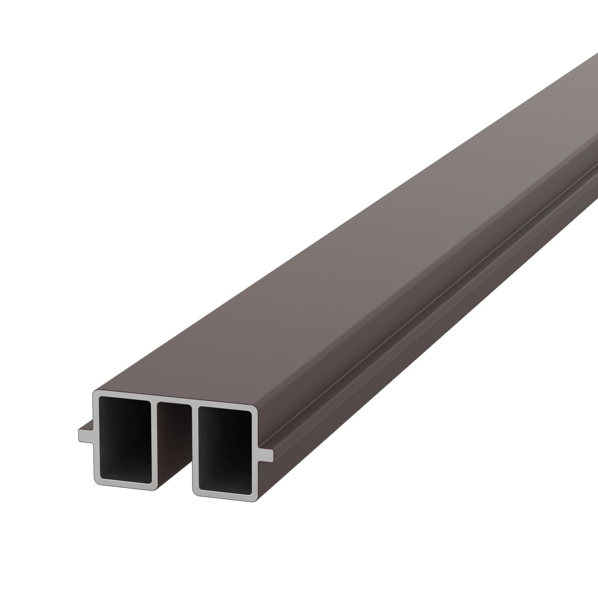 NeoTimber Composite Fence Post Insert - Chocolate - Angled Close-Up