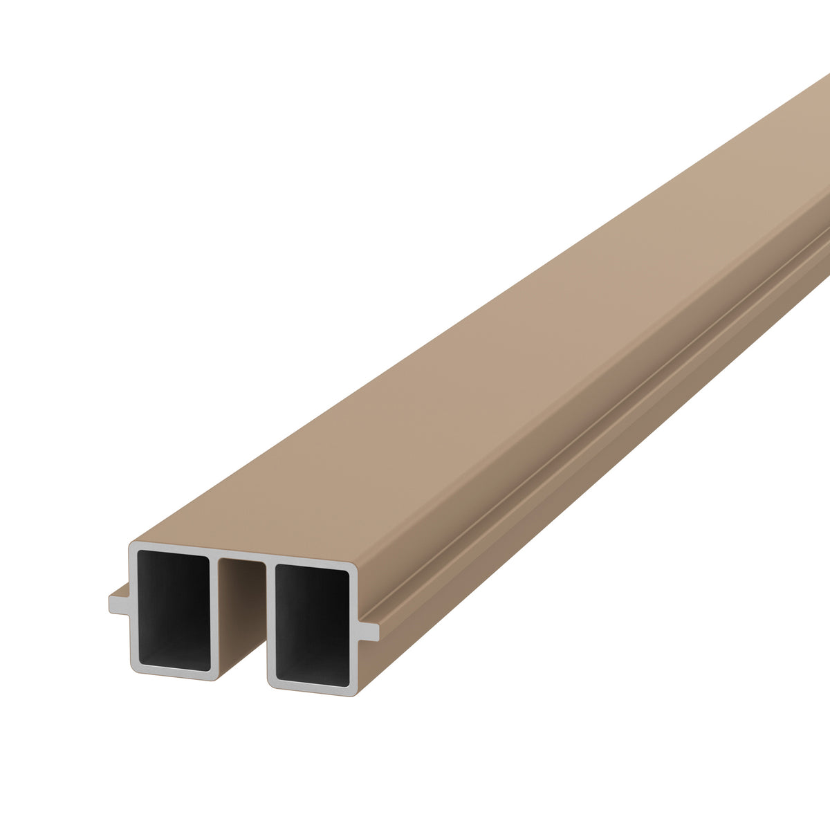 NeoTimber Composite Fence Post Insert - Oak - Angled Close-Up