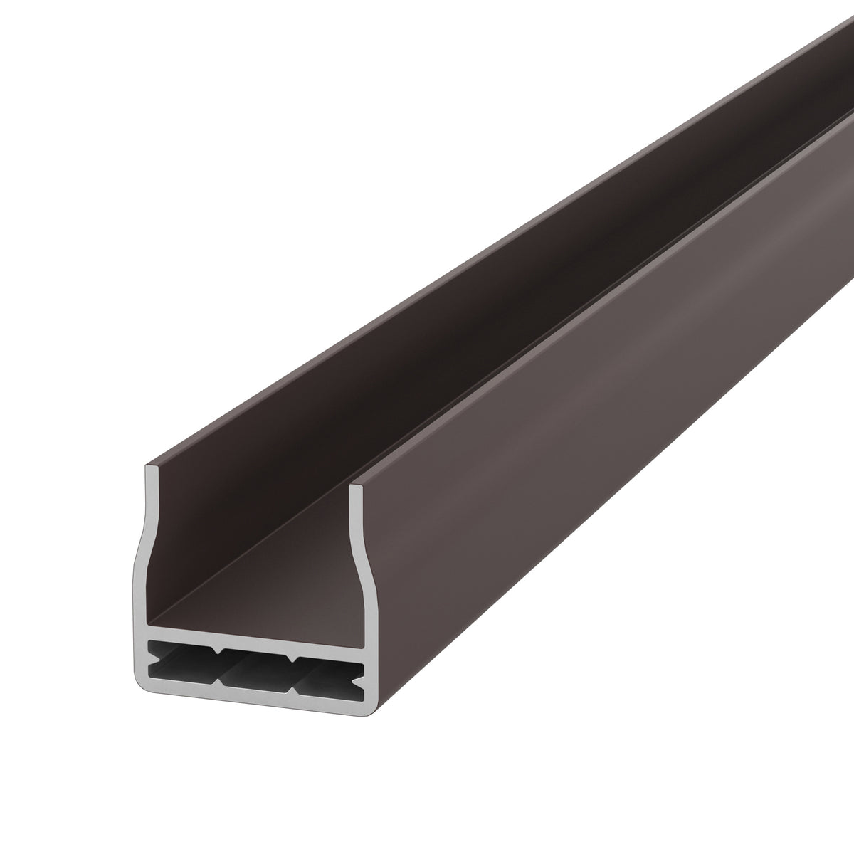NeoTimber Fence Board Capping Rails - Chocolate - Angled Close-Up