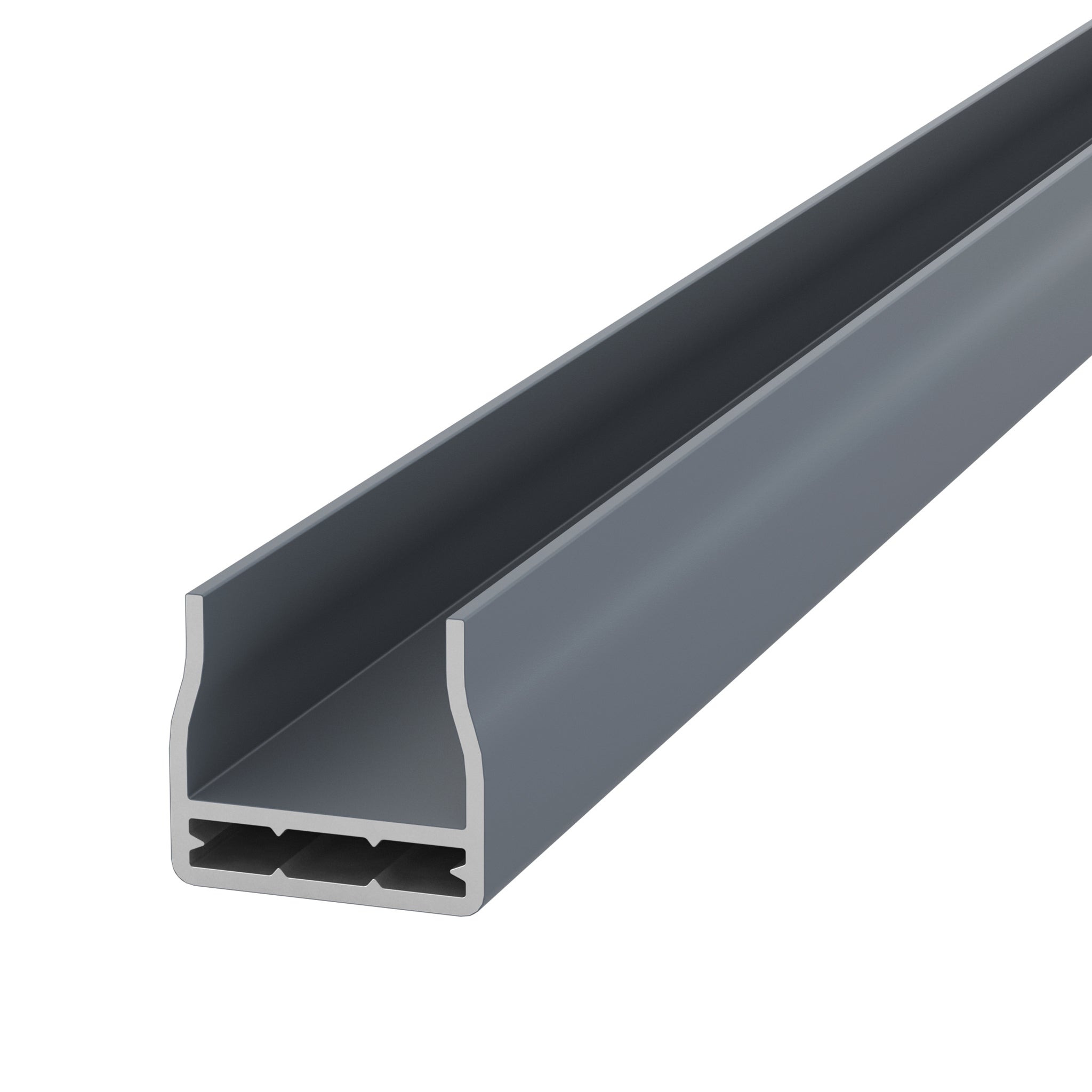 NeoTimber Fence Board Capping Rails - Grey - Angled Close-Up