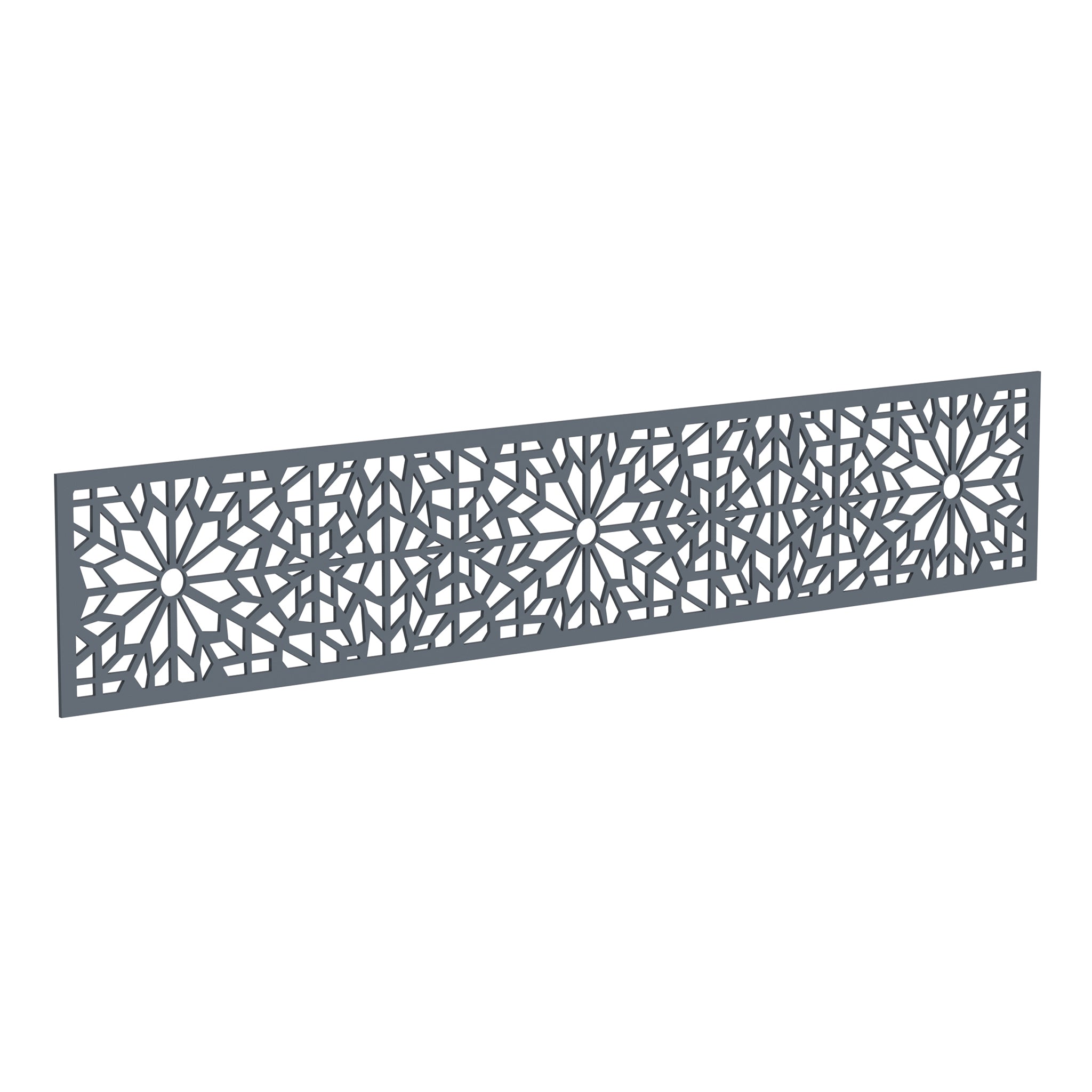 NeoTimber Geometric Fence Screen - Grey - Angled Close-Up