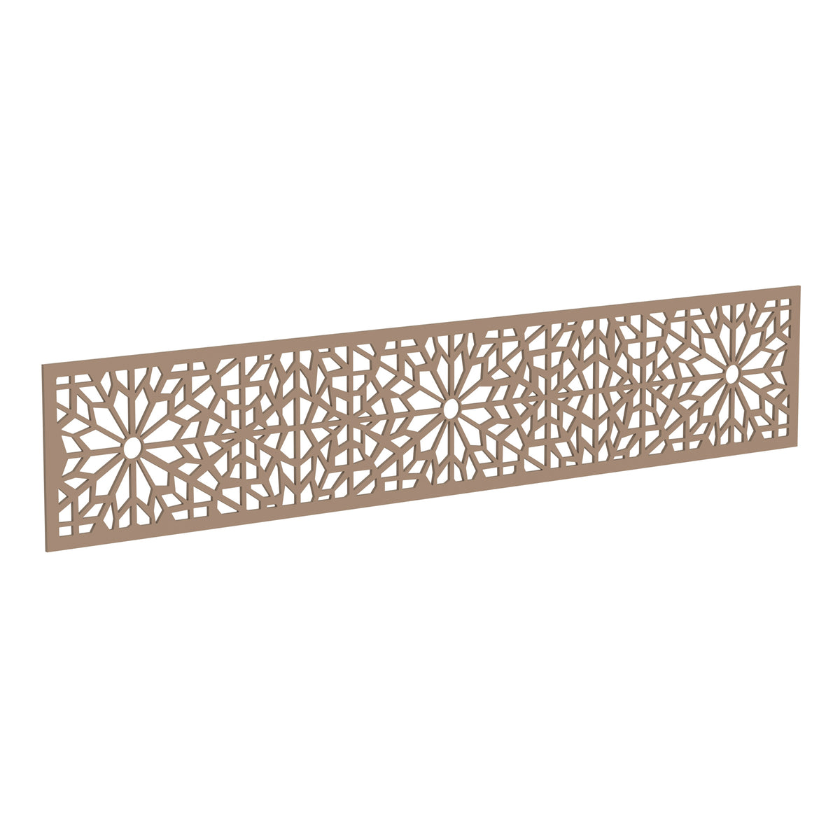 NeoTimber Geometric Fence Screen - Oak - Angled Close-Up