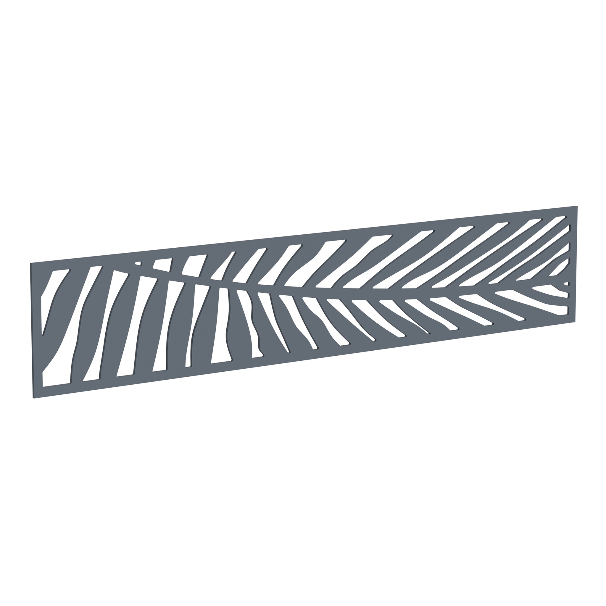 NeoTimber Leaf Fence Screen - Grey - Angled Close-Up