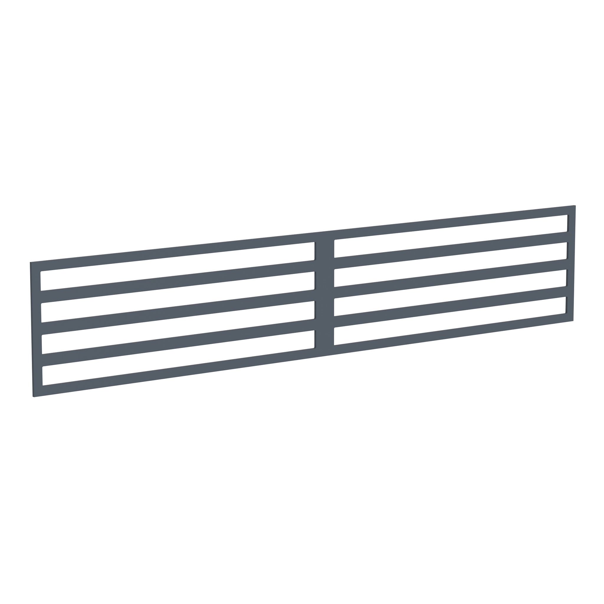 NeoTimber Linear Fence Screen - Grey - Angled Close-Up